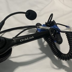 OvisLink 1100 Series Black Single Ear-Hook Headset Boom Mic RJ11