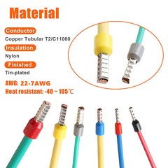 2800/1200PCS Wire Ferrule Terminals Kit Copper Crimp Insulated Cord End Terminal