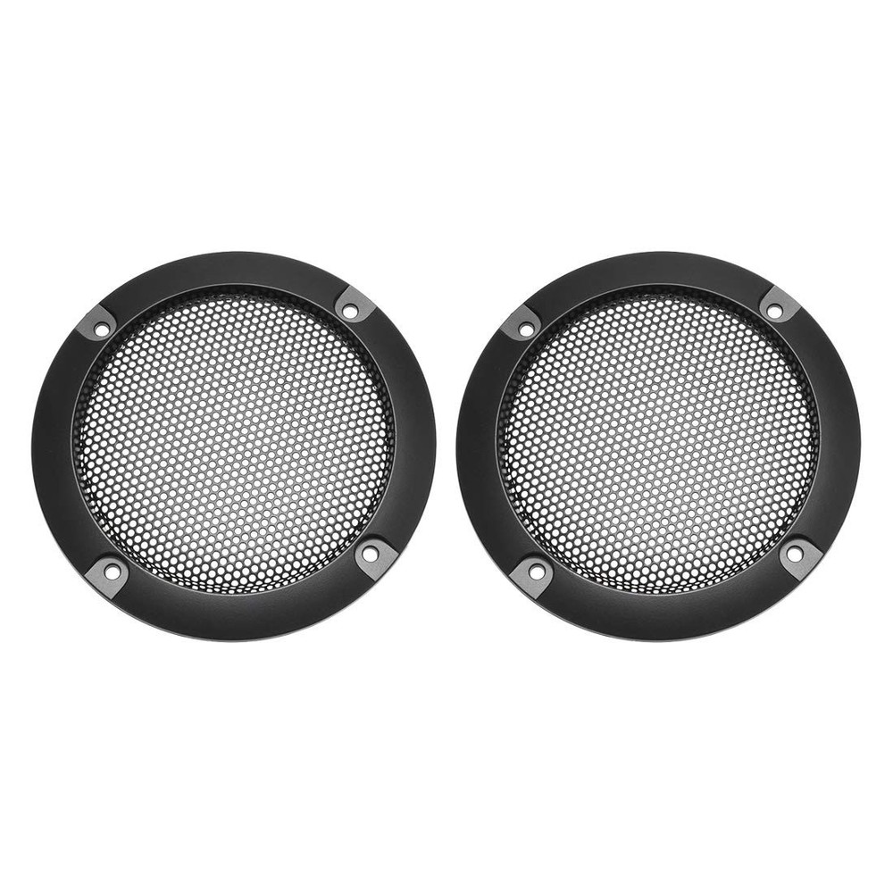 uxcell Speaker Grill Cover 2 Inch Mesh Decorative Circle Subwoofer Black