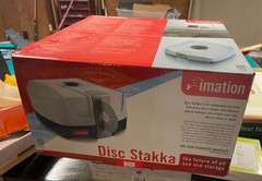 Imation Disc Stakka Automated CD/DVD/Blu-ray Storage Box Gray Rigid Plastic