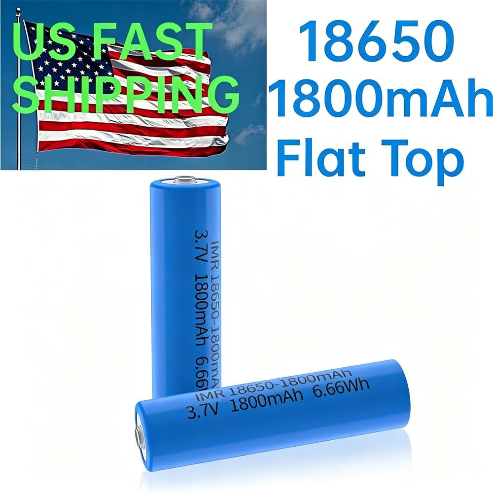2 Pack 3.7V Rechargeable Button top Batteries (1800mAh) / Smart Charger lot