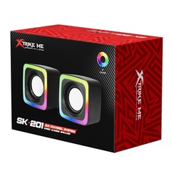 XTRIKE ME Mini RGB PC Gaming Speaker 2.0 Stereo USB for Notebook Laptop PS5 Xbox