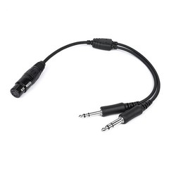 Arrowmax Airbus 5-Pin XLR to General Aviation (GA) twin-plug Adapter