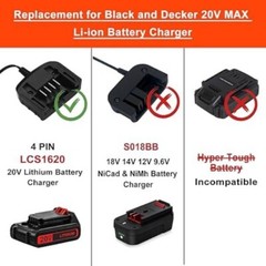 20V Lithium Battery Charger LCS1620 For Black Decker LBXR20 LB2X4020 LBXR16 LB20