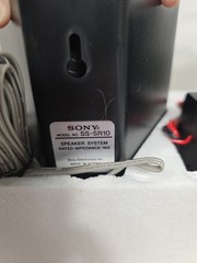 VINTAGE SONY SS-SR10A SPEAKER SYSTEM 2 PC 1 PAIR NIB BLACK 4INCH HARDWIRED 50Wt