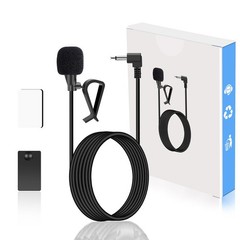 Car Stereo Microphone 3.5mm Universal External HandsFree Mic Compatible with…