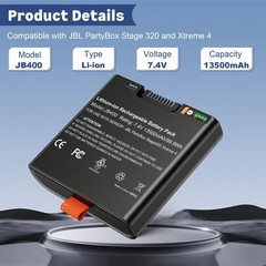 ✅13500mah JBL Battery 400 for PartyBox Stage 320 & Xtreme 4，New