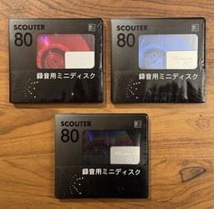 Rare Set of 3 Scouter Recordable MiniDiscs (Black/Blue/Red)