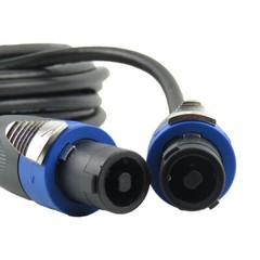 2-Pack 15 Ft Speakon to Speakon Cable 12 Gauge AWG Wire Audio PA Speaker Cables