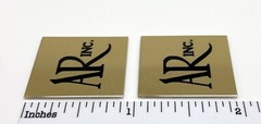 Small AR Inc. Acoustic Research Speaker Badge Logo Emblem Turntable PAIR