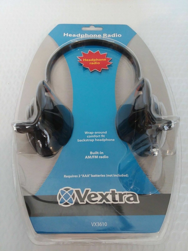 Vextra VX3610 Built-in AM/FM Radio Headphones Head Set Portable Walkman Radio