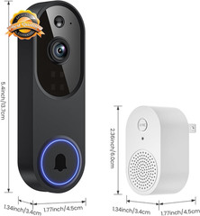 Smart WiFi Video Doorbell Camera 1080P AI Motion Night Vision Battery 2.4G