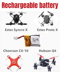 3.7V 100mAh Li-Po Battery For MINI RC Quadcopter Drone Rechargeable Battery New