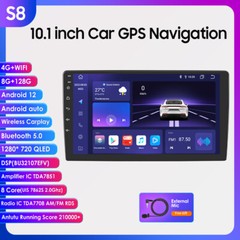8+128GB Octa Core 10.1″ Android 12 Car Radio Stereo Navi GPS DSP WIFI/4G CarPlay