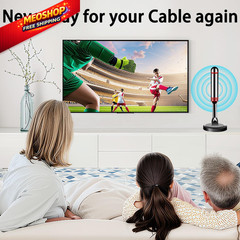 Digital TV Antenna for Smart Indoor，2026 HD with 5.5 IN, black