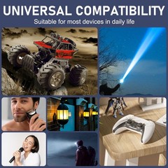 4 Pcs 2600mAh Batteries 3.7V Rechargeable Li-Ion Battery for Flashlight Torch