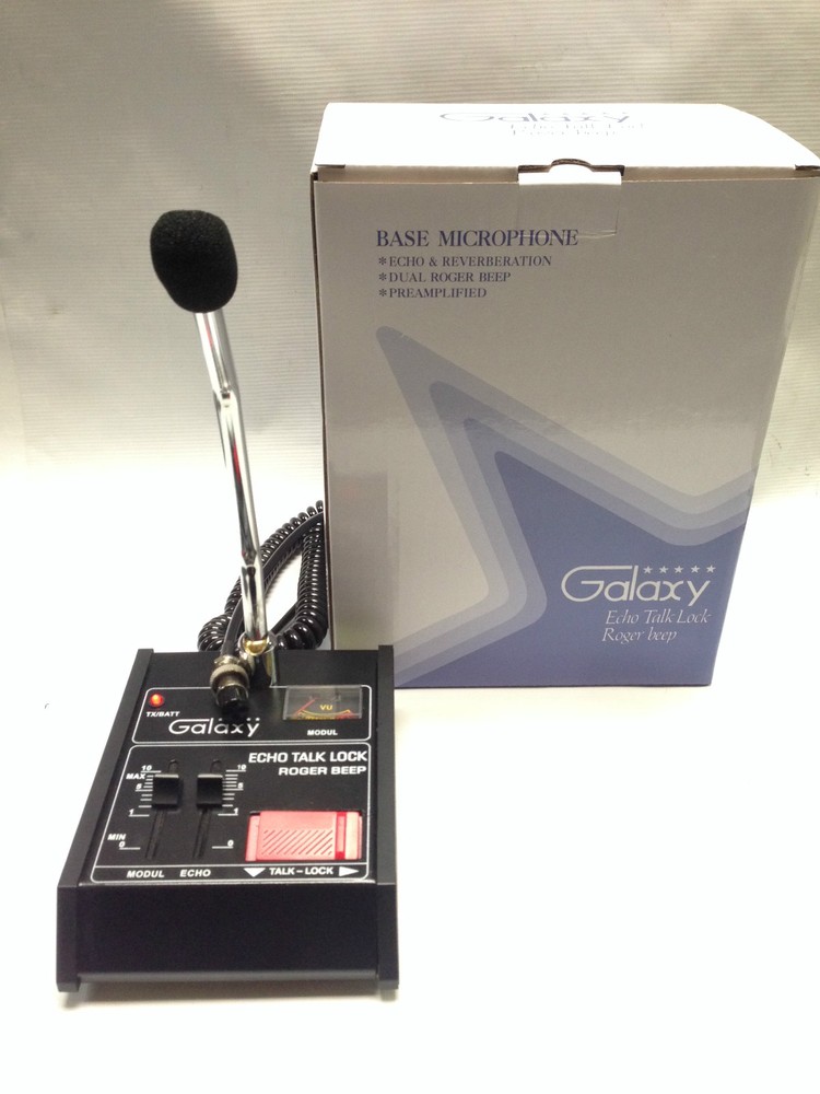 GALAXY ECHO MASTER POWER BASE MICROPHONE 4 pin Cobra CB HAM Classic ROGER B MIC