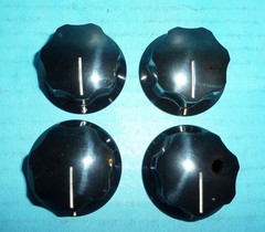 4 Popular Radio Receivers Transmitters Transceiver Knobs 1.5in Dia 0.25in Shaft