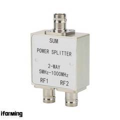 5MHz-1000MHz Wide Band RF Power Splitter 1 to 2 Low Insertion Loss BNC Connector
