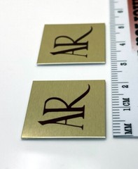AR Acoustic Research Speaker Badge Logo Emblem Turntable PAIR 22mm Square