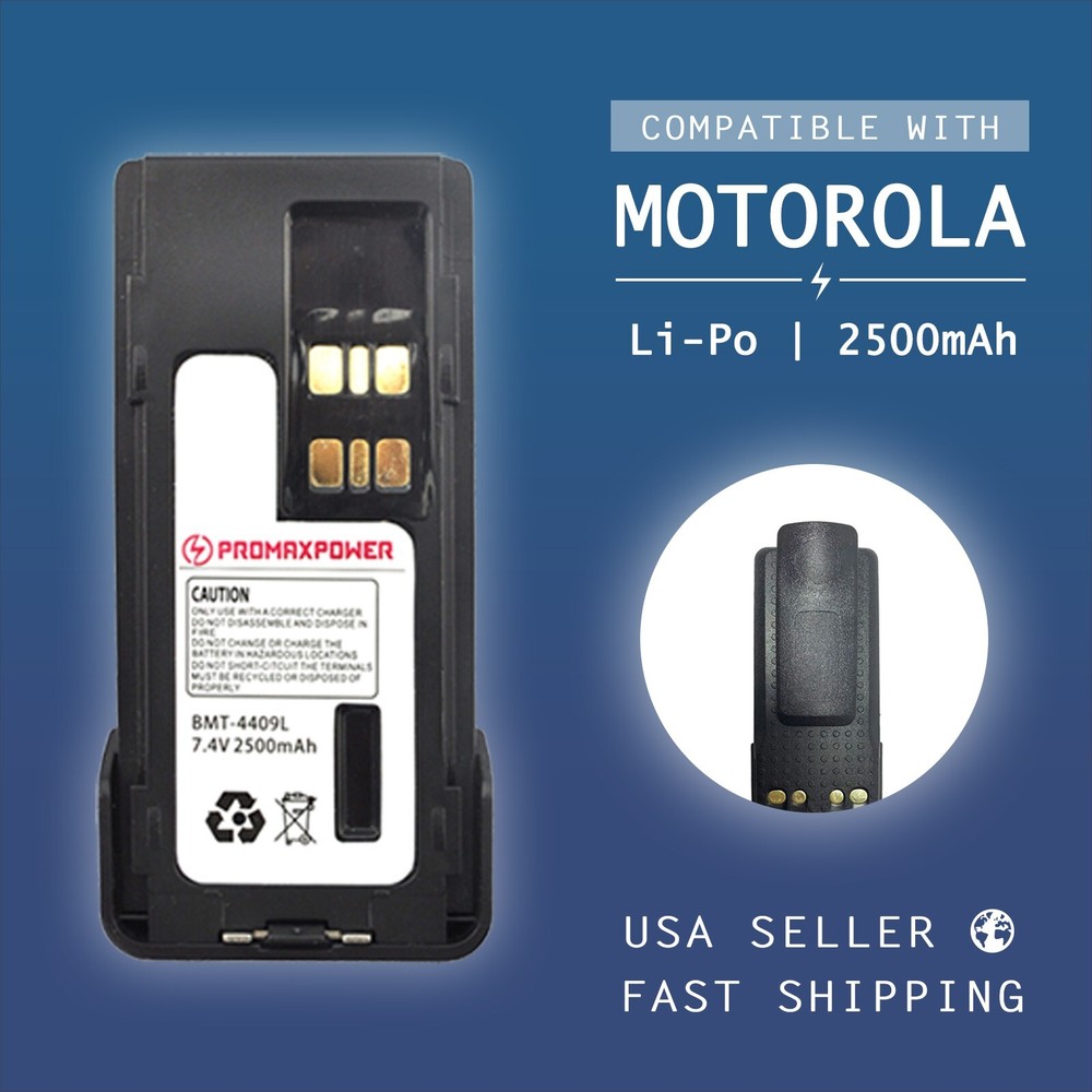 2500mah Li-Po PMNN4409 Battery for Motorola APX900, XPR3500e, XPR7550, XPR7580