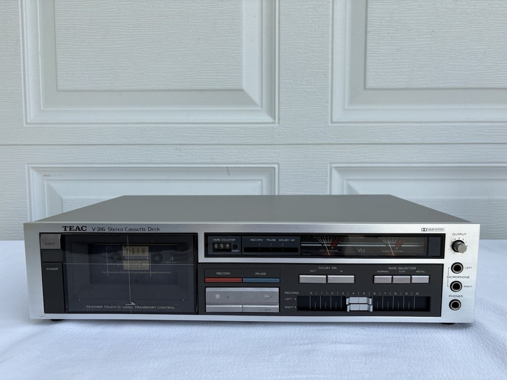 Vintage 1980’s TEAC V-316 Single Stereo Cassette Tape Deck 1 New Belt