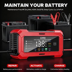 12V 24V 8A Car Battery Charger Smart Automatic Pulse Repair Starter AGM/GEL NEW