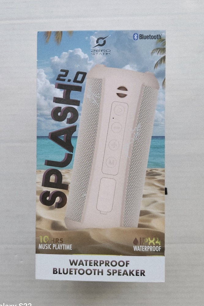 Zero Statik Splash 2.0 Waterproof Bluetooth Speaker – 10 Hours Music Playtime