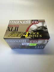 Maxell XLII 110-Min High Bias Type II Blank Cassette Tapes Sealed 4-Pack