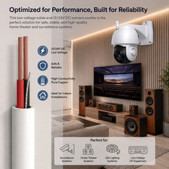2/16AWG Speaker Wire 16 Gauge CCA Home Theater Audio In-Wall Cable 500FT