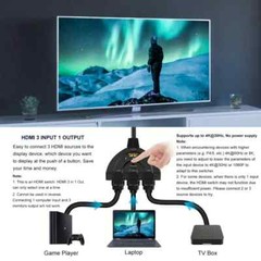 4K HDMI 2.0 Cable Auto Switch Switcher Splitter Adapter 3 In to 1 Out Devices
