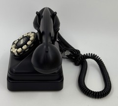 Crosley Model CR62 Classic Desk Phone Black Push Button Land Line Rotary NWOP