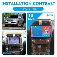 13″ Android 8+128GB Car Stereo Radio Carplay For 2010-2015 Lexus GX400 GX460