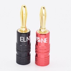 8pcs ELNONE High Quality Gold Plated Speaker Banana Plugs Male Audio Connectors
