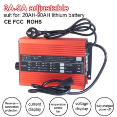 120V/96V/84V Li-ion LiFePo4 Lithium Battery Fast Charger 3A-9A Adjustable AEU