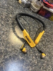 DeWalt Jobsite Pro Max Neckband Earphones in yellow and black