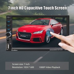 Double 2 DIN 7 in Wireless Apple Carplay Car Stereo Head Unit HD Screen FM Radio