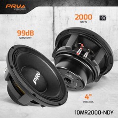 2x PRV Audio 10MR2000-NDY 10″ Midrange Speakers 4000 Watts Neodymium 8 Ohm PRO