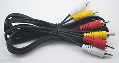 20 RCA 6 FT AUDIO/VIDEO COMPOSITE CABLE DVD/VCR/SAT YELLOW/WHITE/RED CONNECTORS