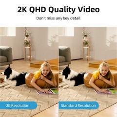 Aosu 2K Security Camera Indoor Smart Motion Tracking,works with Alexa 2 Pack
