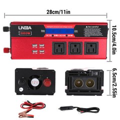 5000W Convertidor 12V A 110V / 24V A 110V Para Carro Auto inversor de corriente