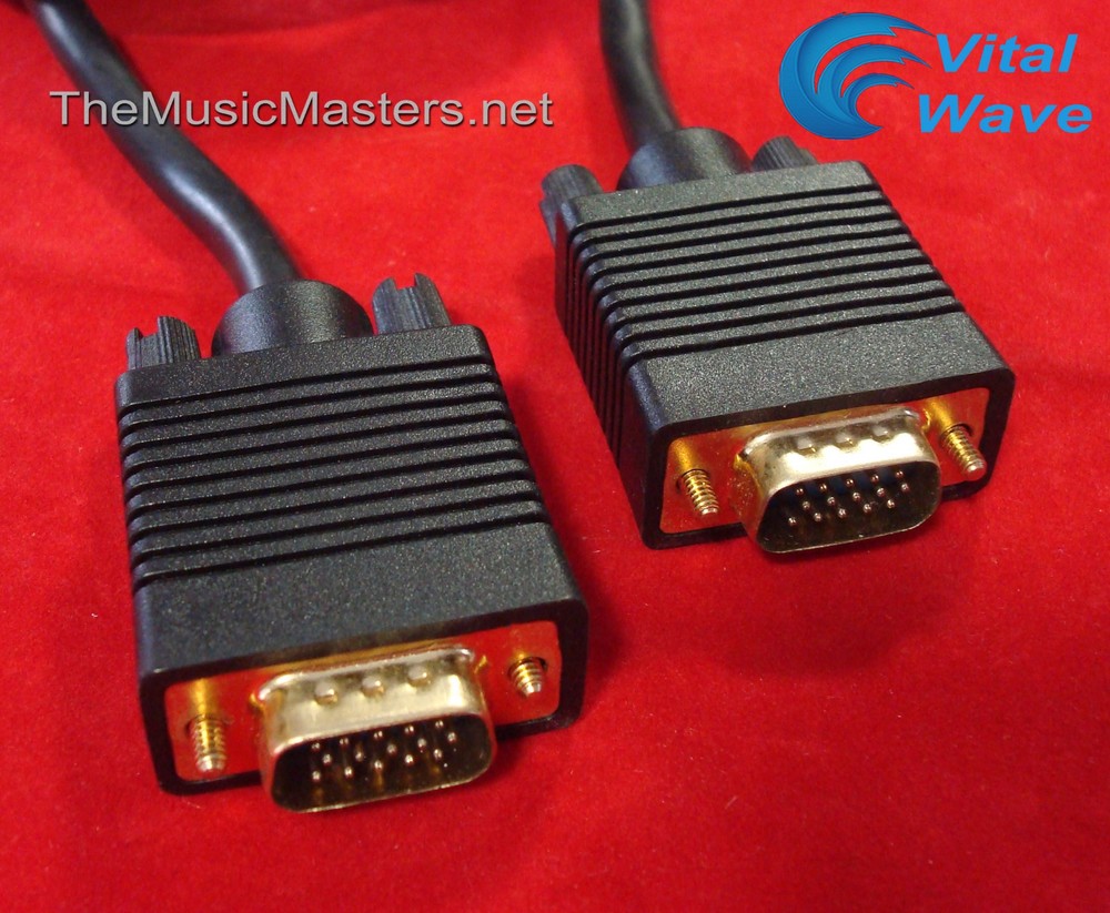 15′ ft VGA SVGA Cable M-M PC Video Monitor Projector Display HQ Cord Wire VWLTW