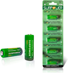 【5-Year Warranty】 A23 23A 23AE 12V Alkaline Battery A23S -5 Pack