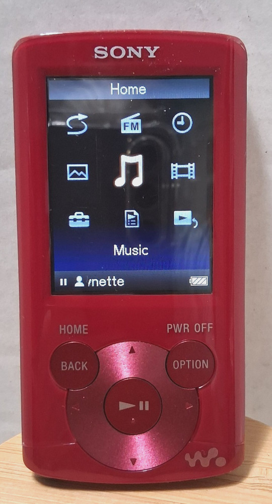 SONY – MP3 Walkman – NWZ-E364 – 8GB – FM Radio – Red – Tested – Nice Condition