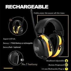 Bluetooth Noise Reduction Safety Ear Muffs Hearing Protection Headphone Mic US