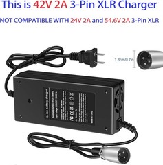 Fast Charger for 36V Lithium Battery, XLR Plug