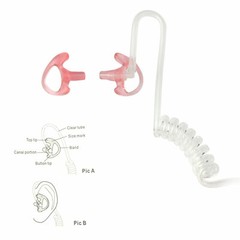 3.5mm Listen-Only Acoustic Earpiece w/ Ear Mold for Motorola/Kenwood Speaker Mic