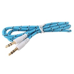 6FT LONG BRAIDED 3.5mm Male Audio Headphone Cable Stereo AUX Jack Adapter Plug