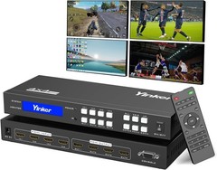 4K HDMI Matrix Switch 4×4, 4K@30Hz HDMI Matrix Switcher Splitter 4 in 4 Out