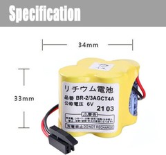 10X BR-2/3AGCT4A BR2/3AG BR2/3AGCT4A Battery for FANUC A98L-0031-0025 w/plug US